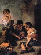 Bartolome Esteban Murillo Young Boys Playing Dice oil painting artist